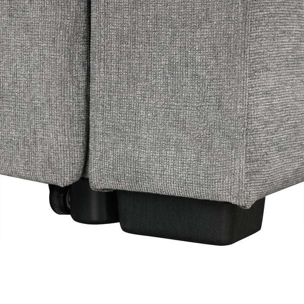 English Elm 101.2" Modular Chenille Sectional Sofa with Tufted Cushions and Deep Seating for Living Room Gray N719S001935E