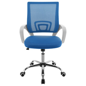 English Elm Anaheim Breathable Mesh Upholstered Office Chair with Padded Seat, Height & Arm Adjustments, Blue B062P299806