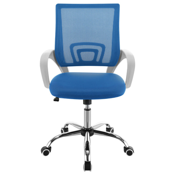 English Elm Anaheim Breathable Mesh Upholstered Office Chair with Padded Seat, Height & Arm Adjustments, Blue B062P299806