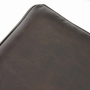 English Elm Christopher Knight Home® - [OLD Set of 2 30" Backless Faux Leather Counter Height Barstool Brown — Transitional 2-Pack Durable Upholstery 74504.00PU