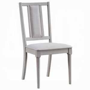 English Elm Elegant Gray Upholstered Side Chairs Set of 2 — Modern Wooden Dining Seats, Natural Gray Finish, Comfortable Contemporary Design B2741P331530