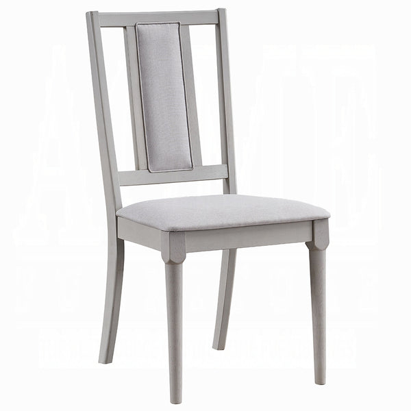 English Elm Elegant Gray Upholstered Side Chairs Set of 2 — Modern Wooden Dining Seats, Natural Gray Finish, Comfortable Contemporary Design B2741P331530
