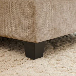 English Elm Modular Sectional L-Shaped Couch With Movable Ottoman, Soft Camel Chenille, Ergonomic Comfort Design W714S01382