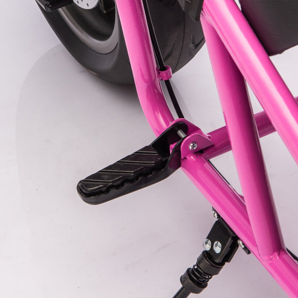 English Elm 24v300w Kids Electric Muscle Motorcycle with Dual Suspension Wide Eva Tires and Twist Throttle Pink W1578P382508