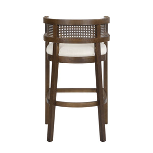 English Elm Christopher Knight Home® - Wood Upholstered Arm Bar Stools Set Of 2 - Beige & Walnut, Stylish Comfort For Modern Dining Spaces N771P265581T