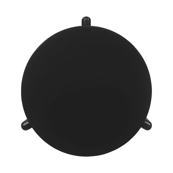 English Elm Round Wooden Coffee Table In Deep Black Finish - Modern Design For Stylish Living Rooms & Spaces B016P378133-GIGA