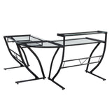 OSP Home Furnishings Constellation L-Shape Desk Black