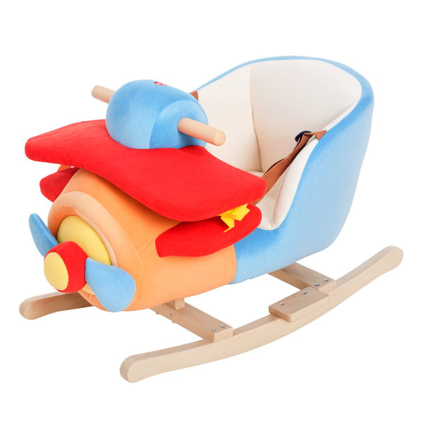 English Elm Kids Giraffe Plush Ride on Rocking Toy with Musical Ear Button and Safety Belt T3971P383941