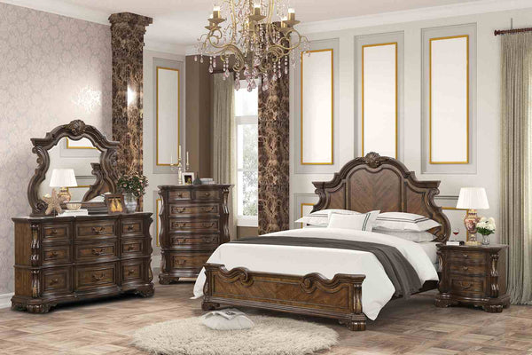 English Elm Traditional Dark Brown Nightstand Oak Veneer Dovetail Drawers Usb Charging Bedroom B2741P435896
