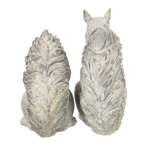 English Elm Set Of 2 Rustic Resin Squirrels - Charming Fall Decor For Thanksgiving, Harvest Festivals & More! W2078P246117-GIGA