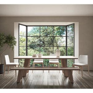 English Elm Tanya Solid Acacia Wood Rectangular Dining Table Seats Eight in Grey Finish B2769S00010