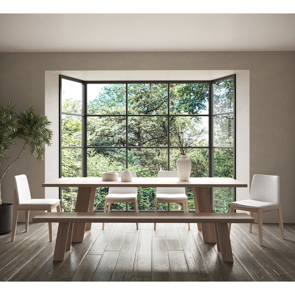 English Elm Tanya Solid Acacia Wood Rectangular Dining Table Seats Eight in Grey Finish B2769S00010