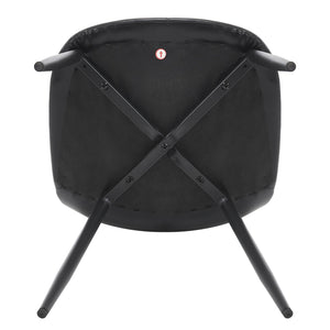 English Elm Dining Chairs Set Of 2 - Modern Upholstered Faux Leather With Metal Legs, Easy Clean & Stylish Design W3112P262799