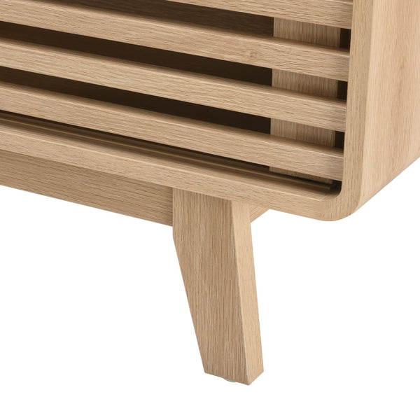 English Elm Coffee Table with Four Open Compartments Solid Wood Legs Mid Century Farmhouse Style Natural T3623P431252