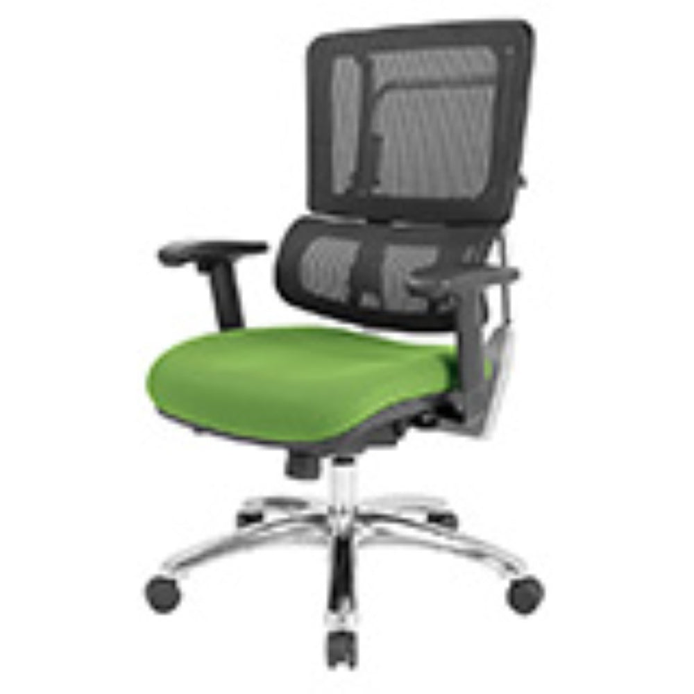 OSP Home Furnishings Vertical Mesh Back Ergonomic Manager Office Chair with Lumbar Support and Adjustable Arms Green 99662C-6