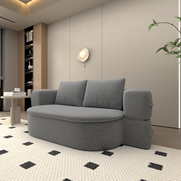 English Elm Folding Sofa Bed Twin Size Light Gray - 2-in-1 Convertible Futon Floor Mattress, High-Density Foam Comfort W1960P341382