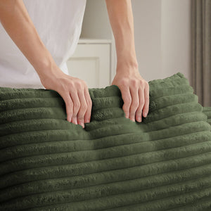 English Elm Oversized Corduroy Chaise Lounge with Pocket Spring Support Ready to Use Living Room Green W2339P442150