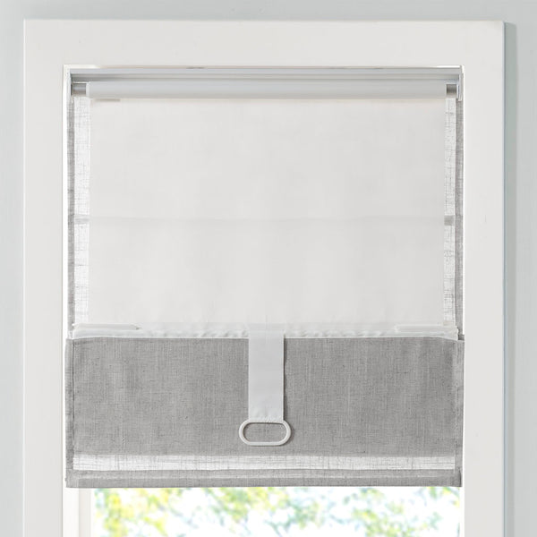 JLA Home Madison Park - Linen Textured Cordless Roman Shade — Light‑Filtering, OEKO‑TEX Safe, Easy Care, Child‑Safe Design 64 L x 34 W x 0.13H MP40-7976