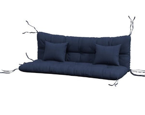 English Elm Outdoor Tufted Bench Cushion Set with Polyester Fill for Patio Porch Comfort Navy Blue T3971P442907
