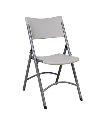 OSP Home Furnishings Resin Folding Chair Set of Four with Steel Frame for Banquet Patio or Indoor Use Resin PC-02