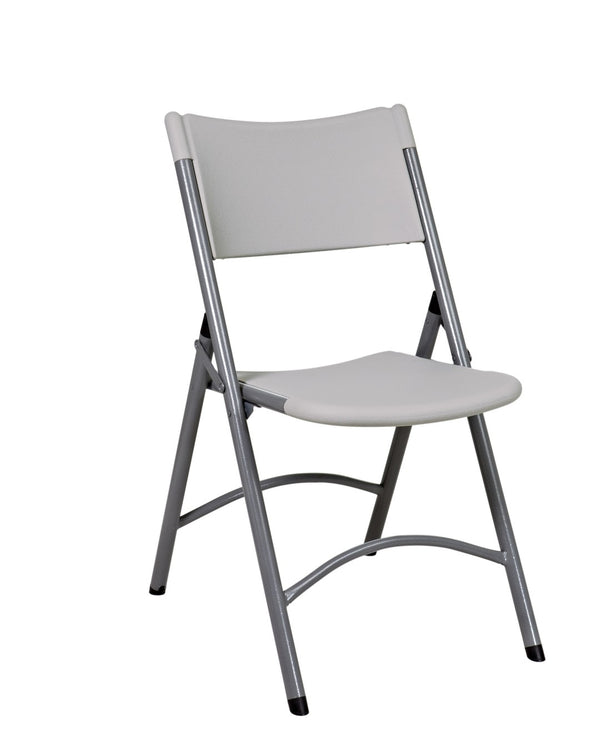 OSP Home Furnishings Resin Folding Chair Set of Four with Steel Frame for Banquet Patio or Indoor Use Resin PC-02