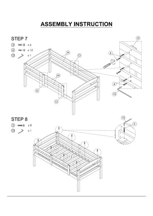 English Elm Twin Arch Slat Bunk Bed with Patented Insert & Lock Joint System — Sturdy Transitional Style, Space-Saving Design Espresso 14 L x 81 W x 9 H B2741P346378