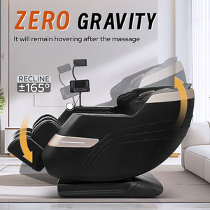 English Elm Massage Chair Zero Gravity Recliner with Air Pressure Bluetooth Speakers Lumbar Heat W1875P448336
