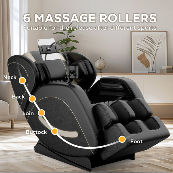 English Elm Massage Chair Recliner For Ultimate Relaxation - Zero Gravity, Full Body Air Pressure Therapy W1875P224671
