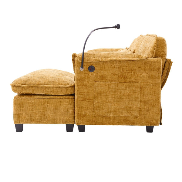 English Elm United 112" Oversized Modular Sectional Sofa For Living Room - Comfy Chenille Couch With Storage & Usb W1568S00187-GIGA