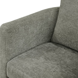 English Elm Sutton Ultra-Soft Gray Swivel Barrel Chair with Pocket Coil Seat, Reversible Cushions, Stain-Resist B050P322585