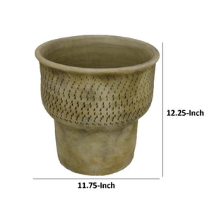 English Elm Kier Antique Gray Terracotta Planter Weathered Rustic Indoor Outdoor Patio Decor B056P417023