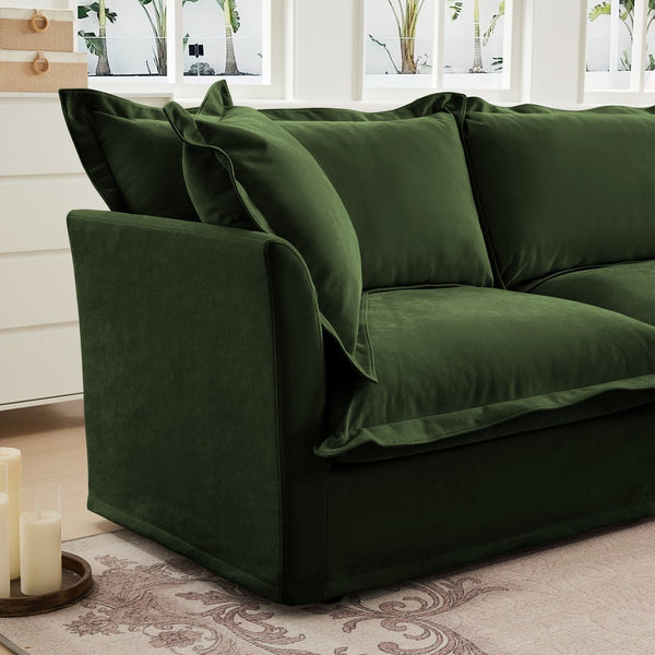 English Elm Koala Deep Seat Chenille Sectional Module with High Back Support for Living Rooms W3041P240132