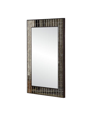 Currey & Company Mosaico Rectangular Mirror - Stunning Beveled Design In Antique Tiles, Perfect For Any Home Décor Ivory Mango Wood ,Glass 1000-0166-currey-company