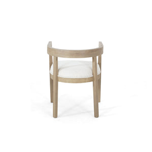 English Elm Dining Arm Chairs Set of 2 Upholstered Tub Style Rubberwood Mid-century Modern Seating N771P388967A