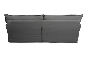 English Elm 87.4'' Modern Comfy Upholstered Sofa Cloud Couch - Deep Seat, Removable Washable Covers, Plush Dark Gray W2357P272956