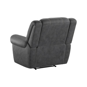 English Elm Wallace & Bay - Gray Gliding Recliner — Slate Gray Fabric Recliner with Smooth Glide, Classic Style, Easy Care Comfort B361P384420