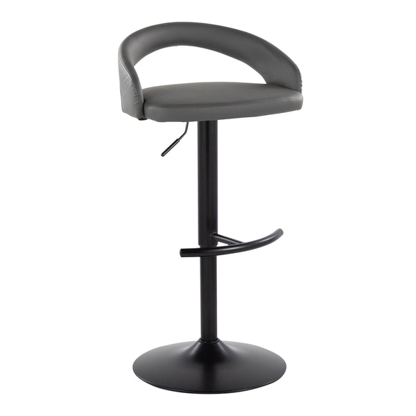 English Elm Adjustable Swivel Barstools Set of 3 Faux Leather Industrial Kitchen Counter Seating B202S02043