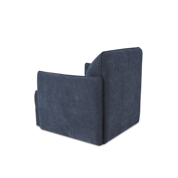 JLA Home Chapel Hill - Swivel Chapel Hill Carly accent chair with 360° movement, durable wood frame, high‑density foam comfort Blue CH100-1002