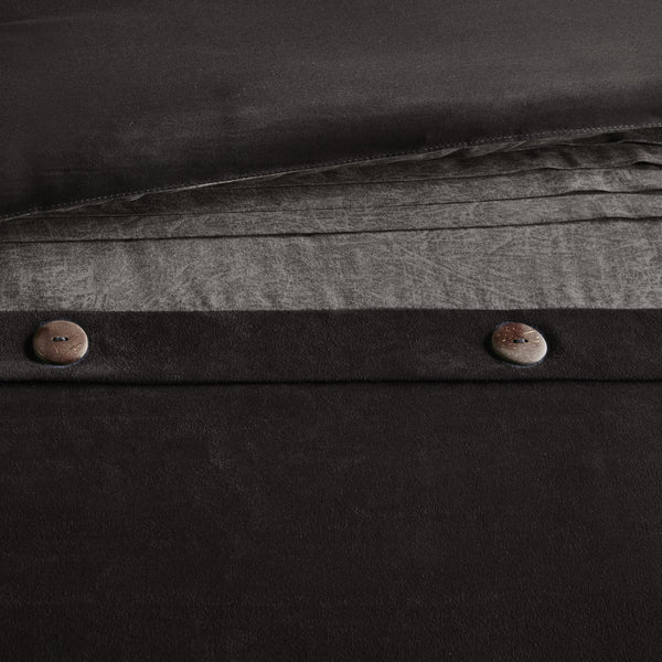 English Elm 7 Madison Park Boone Faux Suede Comforter Set Queen Textured Earthy Lodge Style with Pillows Grey 24.02 L x 19.68 W x 14.96 H B03596891