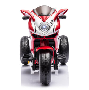 English Elm 6v Kids Ride on Motorcycle with Led Wheels Mp3 Player and Sport Bike Style for Toddlers Red W1760110304