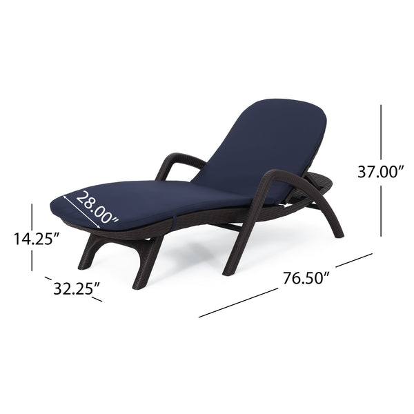 English Elm Christopher Knight Home® - Mikael Chaise Lounge With Cushion – Elegant Dark Brown Design For Ultimate Indoor & Outdoor Comfort 70798.00DNVY