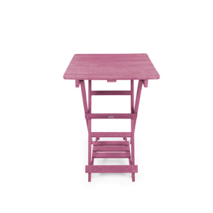 English Elm Summit Ridge Recycled Hdpe Outdoor Folding Bar Table Weather Resistant Eco Patio Burgundy B2745P409710
