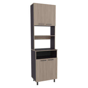 English Elm Kitchen Tall Pantry Cabinet with 2 Doors and 9 Shelves, Engineered Wood, Slim Space-Saving Storage White Oak 49.61 L x 28.74 W x 5.91 H B097P350303