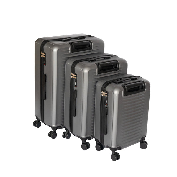English Elm 2025 Hardshell Abs Luggage Set with Spinner Wheels and Built-in Lock for Secure Travel Gray W2710P453976