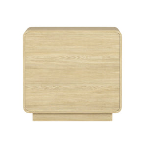 English Elm Chrystie 26" Nightstand with Two Full-Extension Drawers, Warm Wood Grain, Sleek Metal Pulls, Modern Profile Natural B365P398191