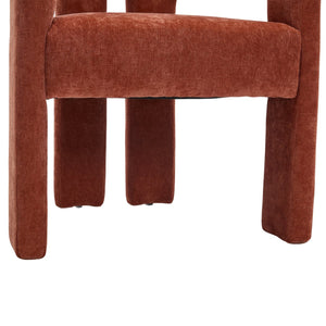 English Elm United We Win Chenille Barrel Accent Armchairs Set of Two for Living Room Dining Orange W1568P389272