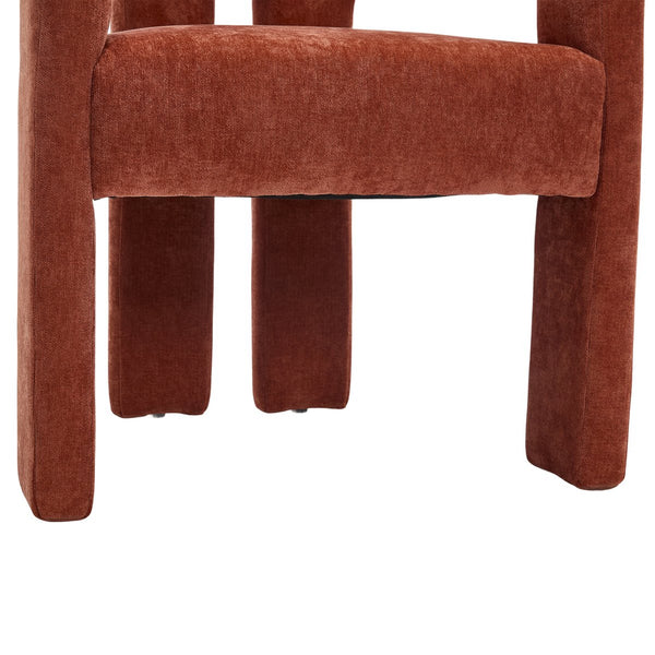 English Elm United We Win Chenille Barrel Accent Armchairs Set of Two for Living Room Dining Orange W1568P389272