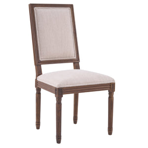 English Elm [set of 2] Cane Back Dining Chairs Rubberwood Fluted Legs French Provincial Style N767P263677B