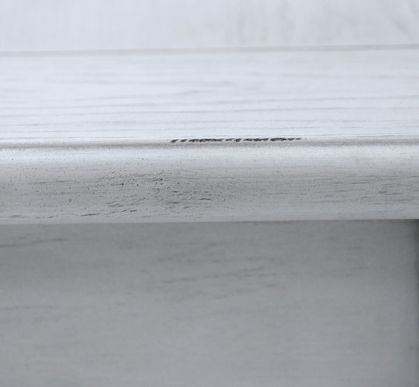 English Elm Wallace & Bay - Gray Gathering Height Table — Oyster Shell Coastal Wood Console, Easy-Care 76"L x 34"W x 36"H B361P384426