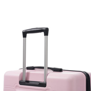 English Elm 6 Piece Hardshell Abs Travel Set with Spinner Wheels Combination Lock and Toiletry Bag Pink N732P391465H